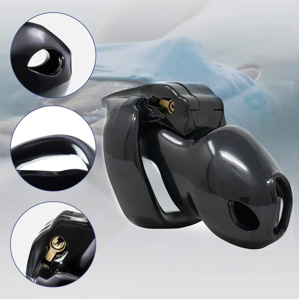 Black Medium Chastity Cage - Image 4